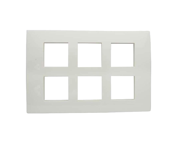 E-square-12ModulePlate-ModularSwitches-White