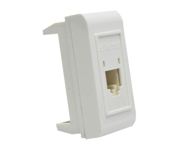 Gama-TelephoneJackRJ11-1ModuleModular-Switches-White