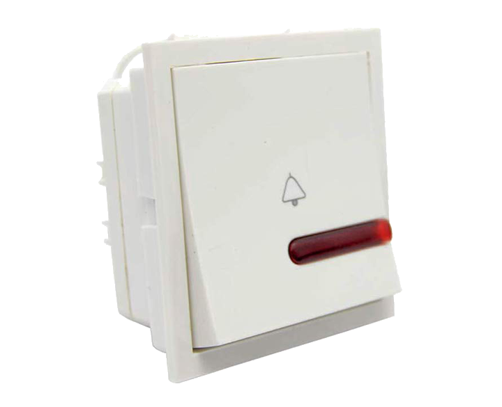 K9-Mega-Bell-Push-with-Indicator-Modular-Switches-White